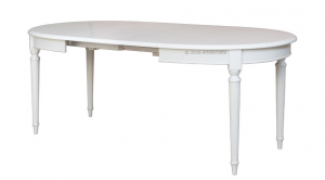Ovaler Tisch Empire lackiert 130-210 cm