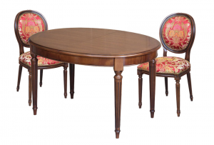 Extendable oval table for dining room 130-210