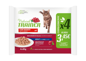 Trainer | Linea Natural Cat Wet | adult - ,pollo, manzo/ 4x85gr