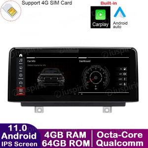 ANDROID navigatore per BMW Serie 3 F30 F31 F34 F35 G20 Serie 4 F32 F33 F36 2018-2019 Sistema EVO 10.25 pollici WI-FI GPS 4G LTE Bluetooth MirrorLink 4GB RAM 64GB ROM