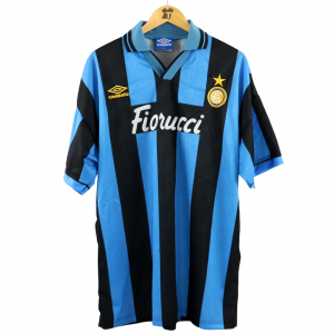 1994-95 Inter Maglia #20 Match Worn Umbro Fiorucci XL (Top)