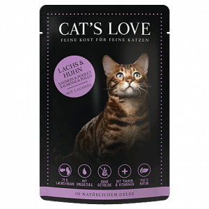 CAT'S LOVE - Adult SALMONE POLLO con olio di salmone 85 gr.