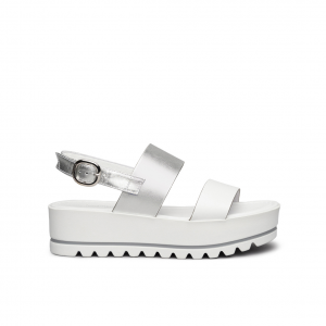 Sandalo platform bianco/argento NeroGiardini