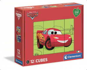 Clementoni - Puzzle 12 Cubi Cars 