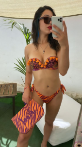 Bikini Fascia con nappine e slip brasiliano con nodi Sòcool 