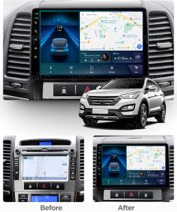 ANDROID autoradio navigatore per Hyundai SantaFe IX45 2006-2012 CarPlay Android Auto GPS USB WI-FI Bluetooth 4G LTE
