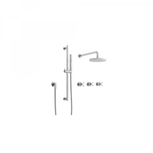 Complete wall-mounted shower set Cross Road Cristina Rubinetterie