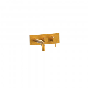 Bathtub mixer with rectangular plate and spout L.230 mm Pepe XL Frattini