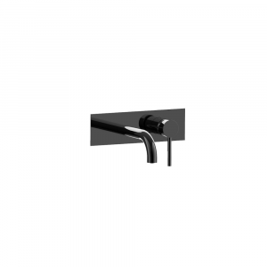 Wall-mounted mixer with rectangular plate and spout L.175 mm Pepe XL Frattini