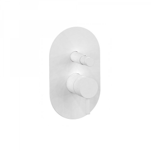 Mitigeur de douche avec inverseur et plaque ovale Pepe XL Frattini