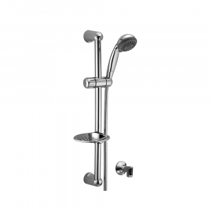 Sliding rail with 3 jet handshower and flexible hose+inlet water connection M1/2
