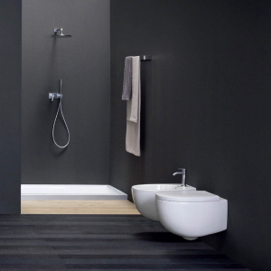 Rimless wall-hung toilet pan Milk Nic Design