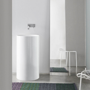 Ceramic freestanding washbasin Ovvio Nic Design 