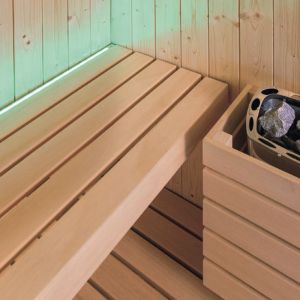 Outdoor Kyra sauna by Gruppo Geromin