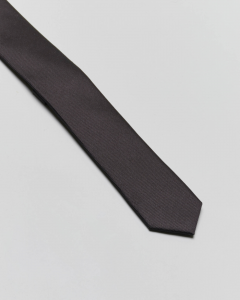 Cravatta nera in pura seta