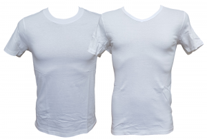 T-Shirt uomo 2 pezzi maglietta intima corta 100% Cotone girocollo scollo V FILA