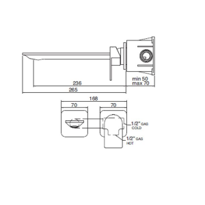 Miscelatore lavabo incasso 236 Ran Treemme