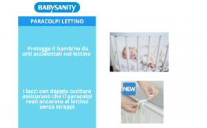 MORBIDO PARACOLPI Lettino Culla Neonato Bambino Protezione Avvolgente Cotone - MADE IN ITALY- Lati Lunghi (Stelle/Righe Grigio) related image