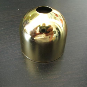Mezzo bicchierino metallico ottonato E14 Ø30 mm foro 10mm.