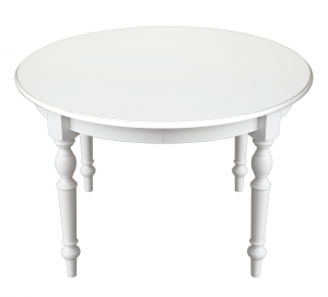 SUPERPROMO - Table ronde 120 cm avec rallonge, pieds tournés