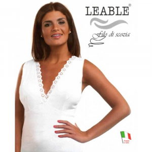 LEABLE CANOTTIERA DONNA TAGLIE FORTI FILO DI SCOZIA 1464