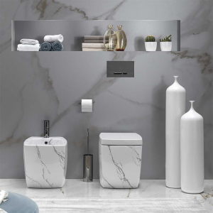 Marble effect toilet and bidet Square Aet Italia
