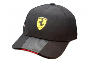 Scuderia Ferrari Adult Scudetto Carbon Cap Black