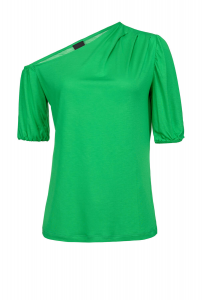 Blusa Battipaglia off-shoulder verde Pinko