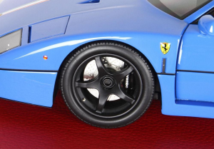 Ferrari F40 Light Blue Italian Stripe 1987 Limited 24 Pieces With Case 1/18