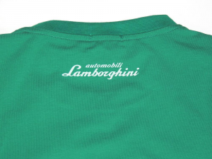 Lamborghini Men Taped Shield Short Sleeve T-shirt Electric Green