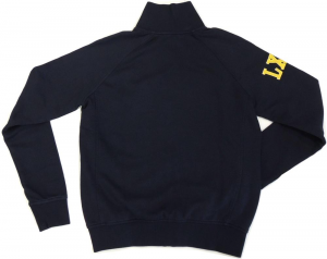 Lamborghini Men's Blu LXIII LS Zip Up Sweatshirt Navy/Yellow