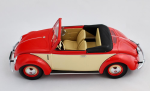 Volkswagen Beetle Convertible Hebmuller 1949 Red/Cream 1/18 Minichamps