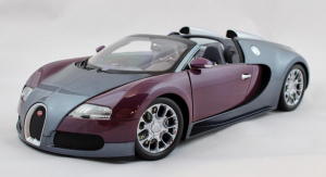 Bugatti Veyron Grand Sport 2009 Grey Metallic Purple Metallic 1/18 Minichamps