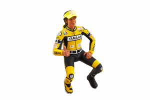 Figurine Yamaha Grid Girl Figurine Sitting Valentino Rossi Moto GP Laguna Seca 2005 1/12 Minichamps 