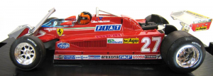 Ferrari 126 CK Turbo GP Canada 1981 Gilles Villenuve 55-56 Lap - 1/43 Brumm 100% Made In Italy