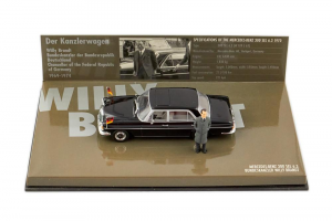 Political Leaders Series No 4 Mercedes Benz 300 Sel 6.3 1970 Willy Brandt - 1/43 Minichamps