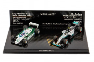Car Set Williams Ford FW08 Ford Keke Rosberg - Mercedes F1 W07 Nico Rosberg WC 1982/2016 - 1/43 Minichamps