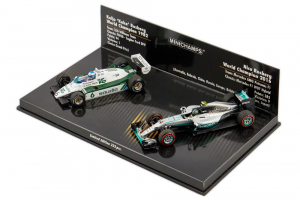 Car Set Williams Ford FW08 Ford Keke Rosberg - Mercedes F1 W07 Nico Rosberg WC 1982/2016 - 1/43 Minichamps