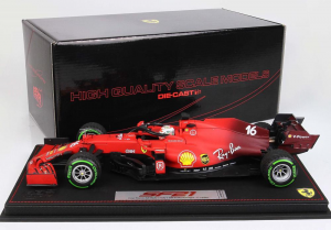 Ferrari SF21 GP Made In Italy Dell'Emilia Romagna Charles Leclerc #16 Intermediate Tyres Ltd 600 Pcs 2021 - 1/18 BBR