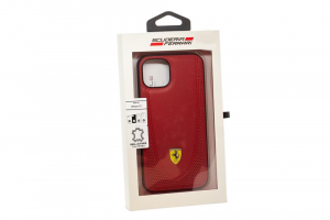 Ferrari Hardcase Genuine Leather Red iPhone 13 CG Mobile
