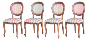 Lot de 4 chaises en style Louis Philippe
