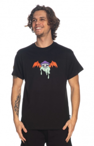 T-Shirt Mushroom Black Bat