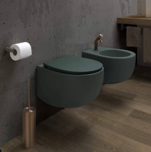 Toilette suspendu vert en céramique Dot 2.0 AeT Italia