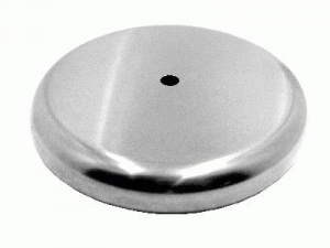 Scatola metallica stondata doppia Ø130x26 mm, foro centrale Ø10 mm, spessore 06/10