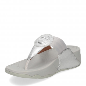 Fitflop Walkstar toe post sandals silver-4