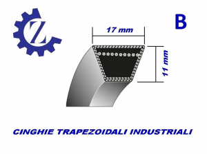 B64 cinghia industriale sezione B 17 mm lunghezza  1625  mm 