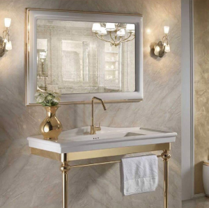 Washbasin with gold structure Princess A&T Italia
