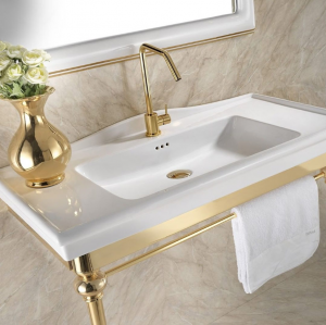 Washbasin with gold structure Princess A&T Italia