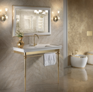 Waschbecken mit Struktur aus Gold Princess A&T Italia