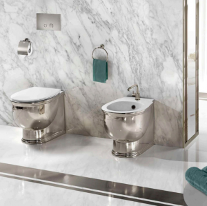 Floor-standing toilet with platinum decoration AeT Italia